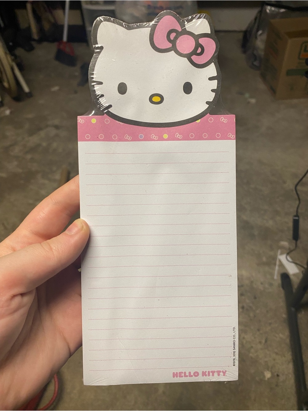 Hallmark Hello Kitty Pink and White Lined Notepad